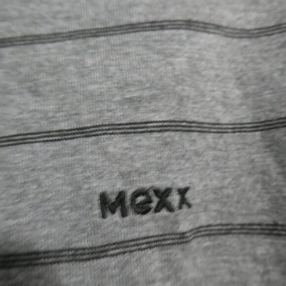 MEXX | xl - extra large | Men's Striped Grey Polo Short Sleeve Shirt - Picture 8 of 15